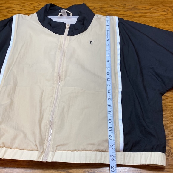 ZYIA Active Jacket Lightweight Netted Lining Color Block Tan/White/Black Size L - Picture 7 of 15